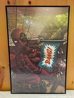 Framed Deadpool poster full view