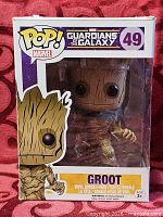 Front of sealed Funko Pop box showing Groot figure and graphics