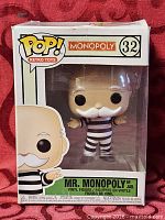Front view of boxed Funko Pop Retro Toys Mr. Monopoly In Jail figure