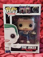 Front view of boxed Funko Pop Joker figure showing packaging and figure