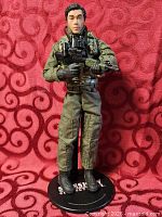 Full view of 12" soldier figure on Sideshow stand