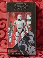 Front view of boxed First Order Flametrooper figure