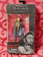 Front view of sealed Black Series Lando Calrissian figure box