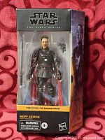 Front three-quarter view of sealed Black Series box showing figure and accessories