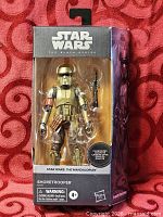 Front view of sealed Star Wars Black Series Shoretrooper figure in box