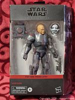 Front view of boxed Wrecker figure showing entire package and contents