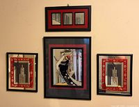 Wall grouping of all four framed mirrors