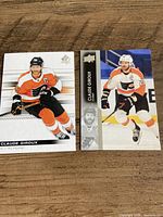 Front view showing both Claude Giroux cards side-by-side