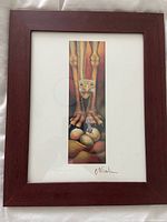 Full view of framed ostrich print