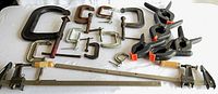 All clamps laid out for overview