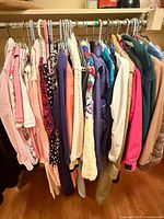 Hanging garments on closet rod