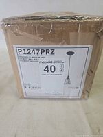 Box with model number P1247PRZ label showing specs