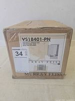 Sealed shipping box showing Murray Feiss label with model VS18401-PN