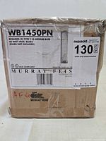 Box label showing model WB1450PN, bulb requirements, brand