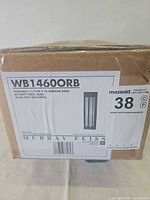 Factory-sealed box with model label WB1460ORB and bulb specifications