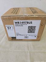 Sealed shipping box showing model label WB1497BUS and brand Murray Feiss