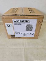 Sealed box showing product label with model WB1497BUS and brand Murray Feiss