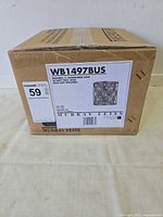 Sealed retail box showing model WB1497BUS label and brand