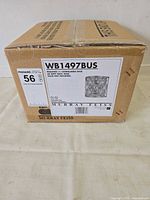 Sealed product carton showing model WB1497BUS label and brand