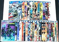 All 44 Suicide Squad Rebirth comics fanned out showing front covers