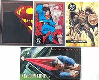 Group shot of all four trading cards