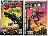 Both comics side-by-side, bagged and boarded