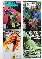 Group shot of all four comic books showing covers and issue numbers