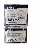 Outer carton showing SAS Safety Corp branding, model 8617A, and quantity 12 boxes of 20 masks