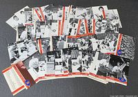 Spread of numerous Summit Series cards showing fronts and checklist