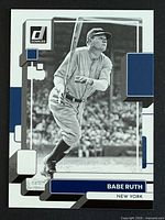 Front of Babe Ruth 2022 Donruss card #229