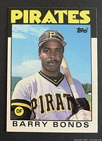 Front of Barry Bonds 1987 Topps Traded #11T card