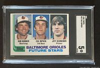 Front of SGC-encased 1982 Topps #21 Cal Ripken Jr Future Stars rookie card showing grade label 5 EX