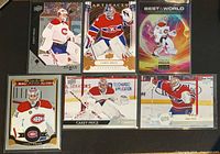 Fronts of all six Carey Price cards