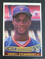 Front of Darryl Strawberry 1984 Donruss rookie card