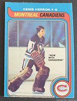 Front of Denis Herron 1979-80 O-Pee-Chee card #94