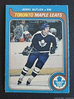 Front view of Jerry Butler O-Pee-Chee hockey card