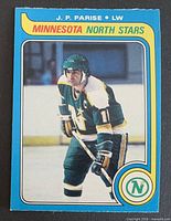 Front of J.P. Parise 1979-80 O-Pee-Chee card showing player image and card design