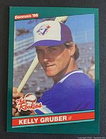 Front of 1986 Donruss The Rookies Kelly Gruber #16 card