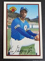Front of Ken Griffey Jr. 1989 Bowman #220 card