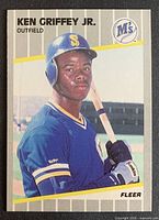 Front of 1989 Fleer Ken Griffey Jr rookie card
