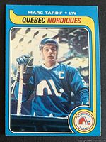 Front of Marc Tardif O-Pee-Chee card showing player image and card design