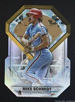 Front of 2022 Topps Diamond Greats Die-Cut card #DGDC-22 featuring Mike Schmidt
