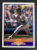 Front of 1989 Score Nolan Ryan #300 card