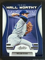 Front of Nolan Ryan Hall Worthy card showing player image, set branding and card number
