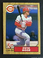 Front of 1987 O-Pee-Chee Pete Rose card