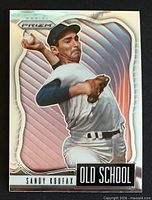 Front of Sandy Koufax 2021 Panini Prizm Old School card