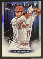 Front of Shohei Ohtani Stars of the MLB Topps card