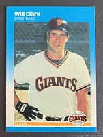 Front of Will Clark Fleer 1987 #269 rookie card