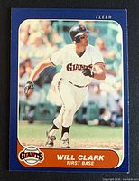 Front of 1986 Fleer Update Will Clark rookie card