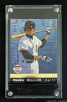 Will Clark side of double-sided Pinnacle Team Pinnacle #4 card in holder